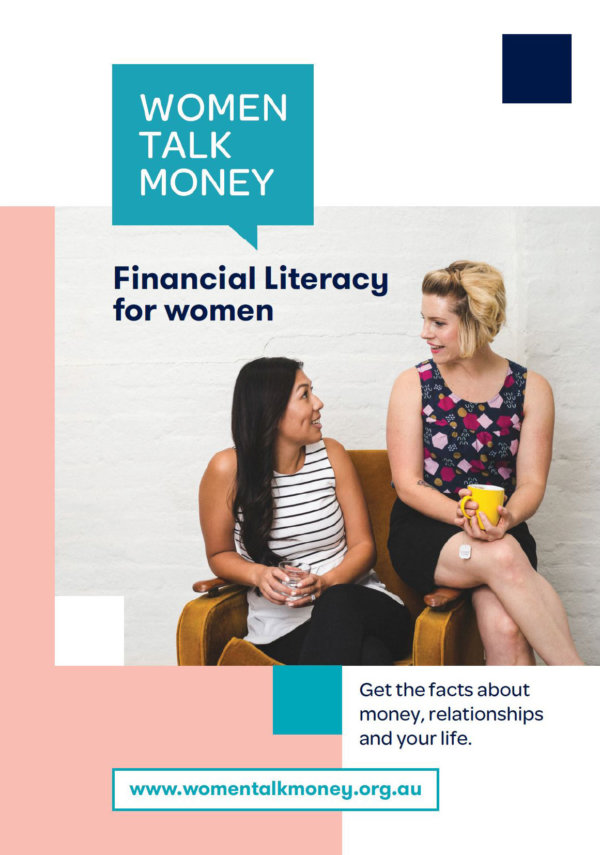 Image of WIRE's Women Talk Money Financial Literacy for women postcard www.womentalkmoney.org.au