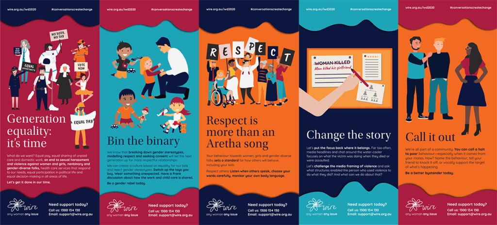 image of five gender equity posters